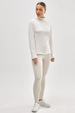 TÉRMICO Leggings deportivos interior afelpado marfil