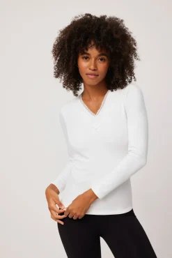 TÉRMICO LIGERO Camiseta algodón manga larga blanco