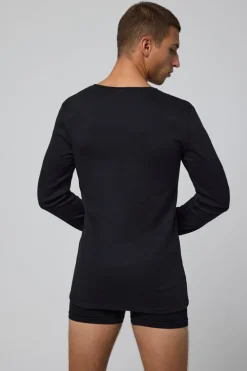 TÉRMICO LIGERO Camiseta algodón manga larga negro