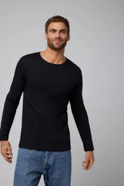 TÉRMICO LIGERO Camiseta algodón manga larga negro