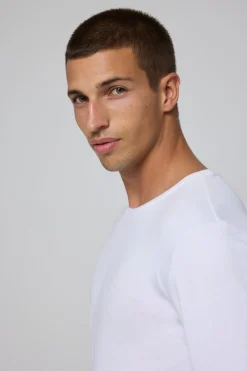 TÉRMICO LIGERO Camiseta algodón manga larga blanco