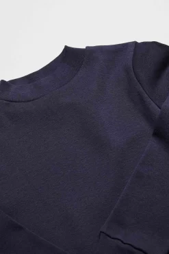 TÉRMICO LIGERO Camiseta manga larga cuello semicisne marino