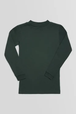TÉRMICO LIGERO Camiseta manga larga cuello semicisne verde botella