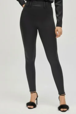 TÉRMICO Pantalón afelpado elástico efecto piel skinny negro