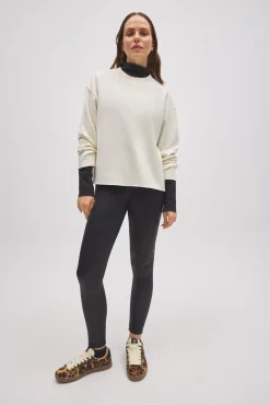 TÉRMICO Pantalón afelpado elástico efecto piel skinny negro