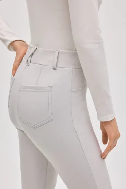 TÉRMICO Pantalón afelpado elástico efecto piel skinny marfil