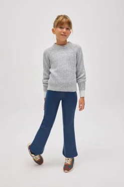 TÉRMICO Pantalón afelpado niña efecto piel flare marino