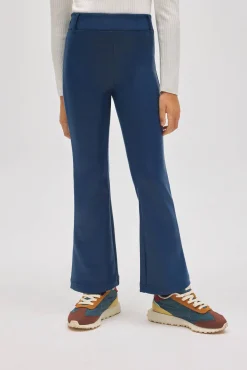 TÉRMICO Pantalón afelpado niña efecto piel flare marino