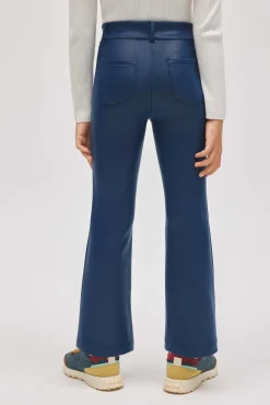 TÉRMICO Pantalón afelpado niña efecto piel flare marino