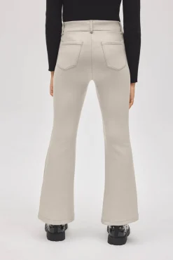 TÉRMICO Pantalón afelpado niña efecto piel flare marfil