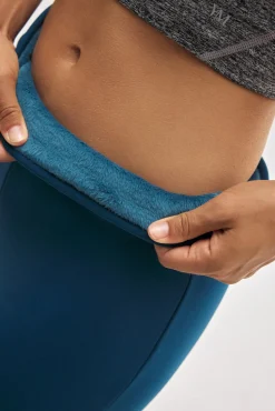 ULTRA TÉRMICO Leggings estilo deportivo afelpado polar azul