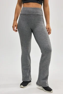 ULTRA TÉRMICO Leggings flare estilo deportivo afelpado polar gris
