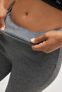 ULTRA TÉRMICO Leggings flare estilo deportivo afelpado polar gris