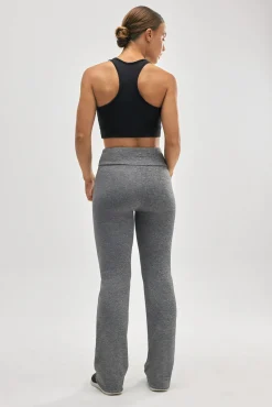 ULTRA TÉRMICO Leggings flare estilo deportivo afelpado polar gris