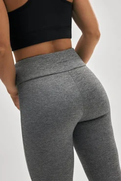 ULTRA TÉRMICO Leggings flare estilo deportivo afelpado polar gris