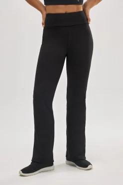 ULTRA TÉRMICO Leggings flare estilo deportivo afelpado polar negro