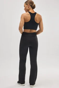 ULTRA TÉRMICO Leggings flare estilo deportivo afelpado polar negro