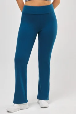 ULTRA TÉRMICO Leggings flare estilo deportivo afelpado polar azul