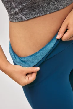 ULTRA TÉRMICO Leggings flare estilo deportivo afelpado polar azul