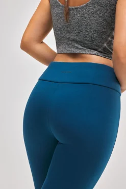 ULTRA TÉRMICO Leggings flare estilo deportivo afelpado polar azul