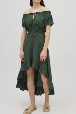 Vestido asimétrico verde