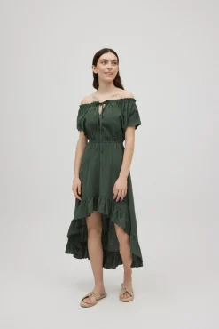 Vestido asimétrico verde