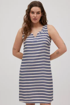 Vestido bata tirantes anchos rayas