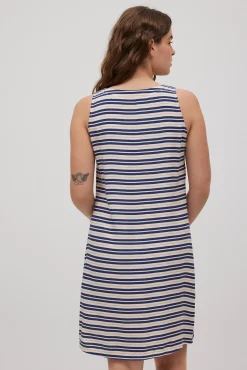 Vestido bata tirantes anchos rayas