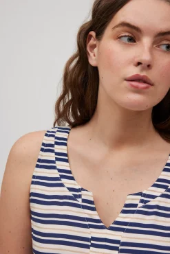 Vestido bata tirantes anchos rayas