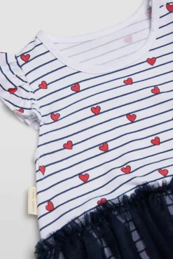 Vestido body bebé tirantes falda de tul