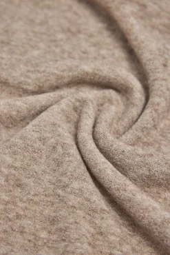 Vestido largo liso sin mangas marrón