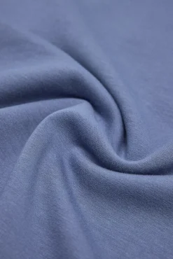 Vestido liso manga larga azul