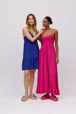 Vestido midi con vuelo marino