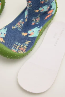 Zapatillas calcetín estampado dragones