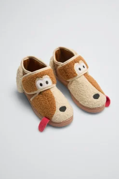 Zapatillas de casa infantiles perro con detalles 3D