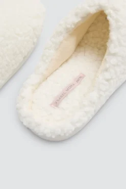 Zapatillas de casa borreguito blancas