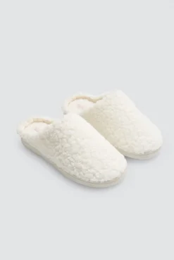 Zapatillas de casa borreguito blancas