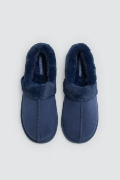 Zapatillas de casa cerradas con pelo marino
