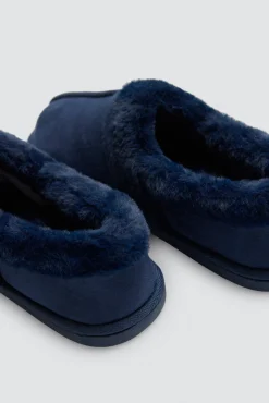 Zapatillas de casa cerradas con pelo marino
