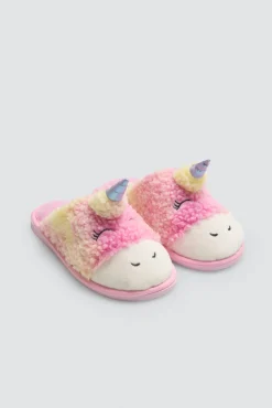 Zapatillas de casa infantiles unicornio 3D