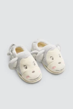 Zapatillas de casa infantiles mono y orejas 3D