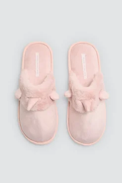 Zapatillas de casa orejas 3D y pelo